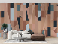 Eye-catching chromatic puzzle mural for walls