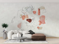 Elegant ethereal watercolor mural for rooms