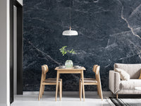 Polished blue marble mural wall design
