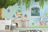 Enchanting princess castle wall mural style
