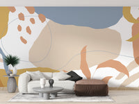 Abstract Vector Shape Wallpaper Mural - Giffywalls