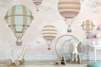 Playful balloon wallpaper for kids' walls
