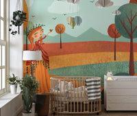 Autumn Barbie fairy girl wallpaper for rooms