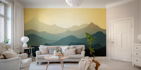 Beautiful Green Mountain Wallpaper Mural - Giffywalls