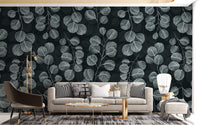 Eucalyptus Gray Leaves wallpaper mural - Giffywalls