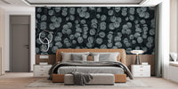 Soft eucalyptus gray leaves mural wallpaper