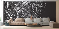 Grey Grunge Effect Artistic Wallpaper Mural - Giffywalls