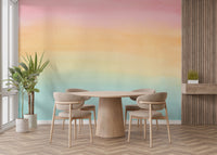 Soft Pastel Watercolor Gradient Wallpaper Mural - Giffywalls