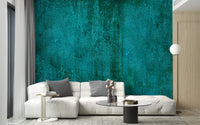 Decorative rustic mural with turquoise texture