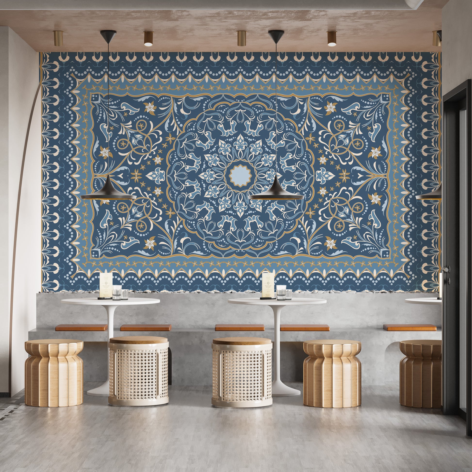 Persian carpet wallpaper mural for walls