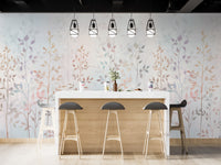 Vibrant field of long grass wallpaper mural