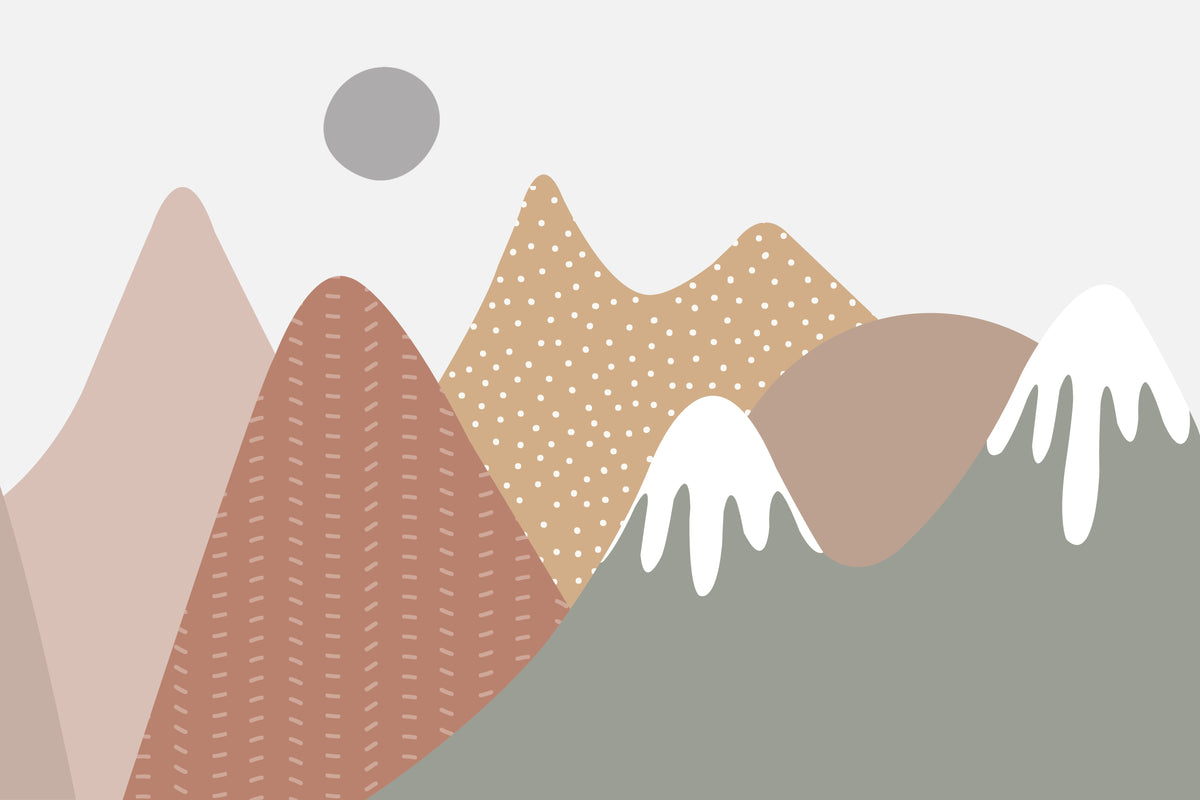 Stippling Mountains Wallpaper Murals in your room