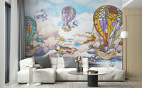 Sky & Hot Air Balloons Wallpaper & Wall Mural - Giffywalls