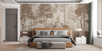 Brown Forest with Herons in the woods wallpaper - Giffywalls