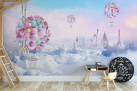 Fire balloon mural perfect for kids bedrooms
