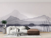 Watercolor Mountain Painting Wallpaper - Giffywalls