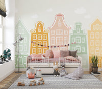 Trendy Kids Room Building Wallpaper Murals - Giffywalls