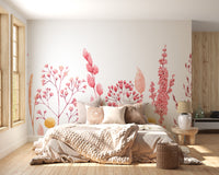 Watercolor Ears of Dried Flowers Wallpaper Murals - Giffywalls