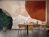 boho tones in geometric wallpaper