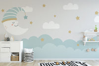 Celestial-themed wallpaper for kids