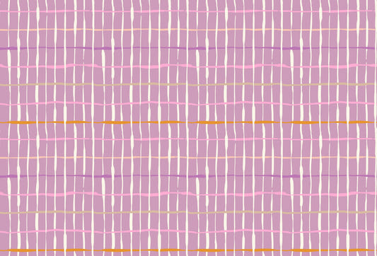 Purple Retro Hand drawn Lines Wallpaper