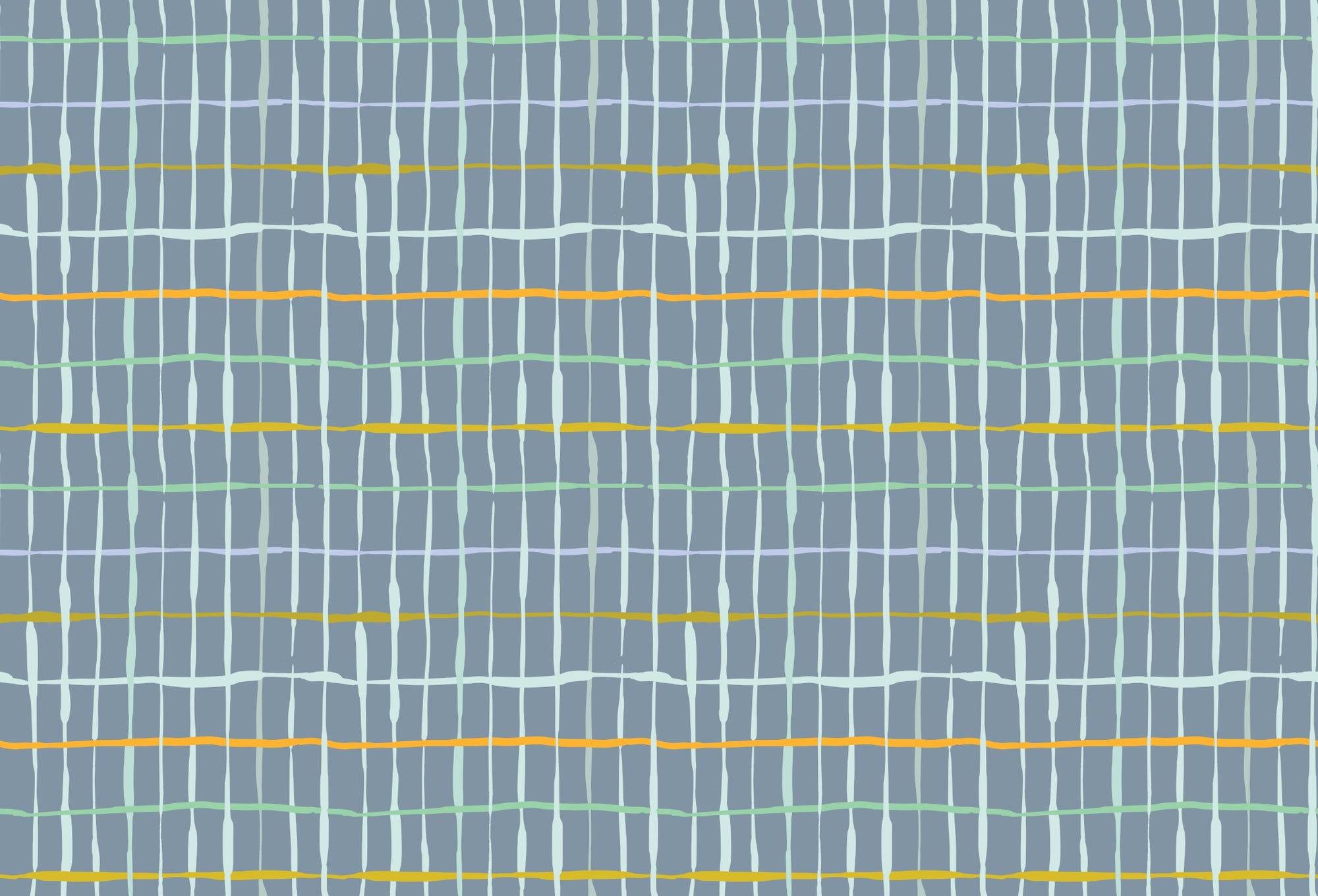 Slate Blue Handdrawn Lines Wallpaper