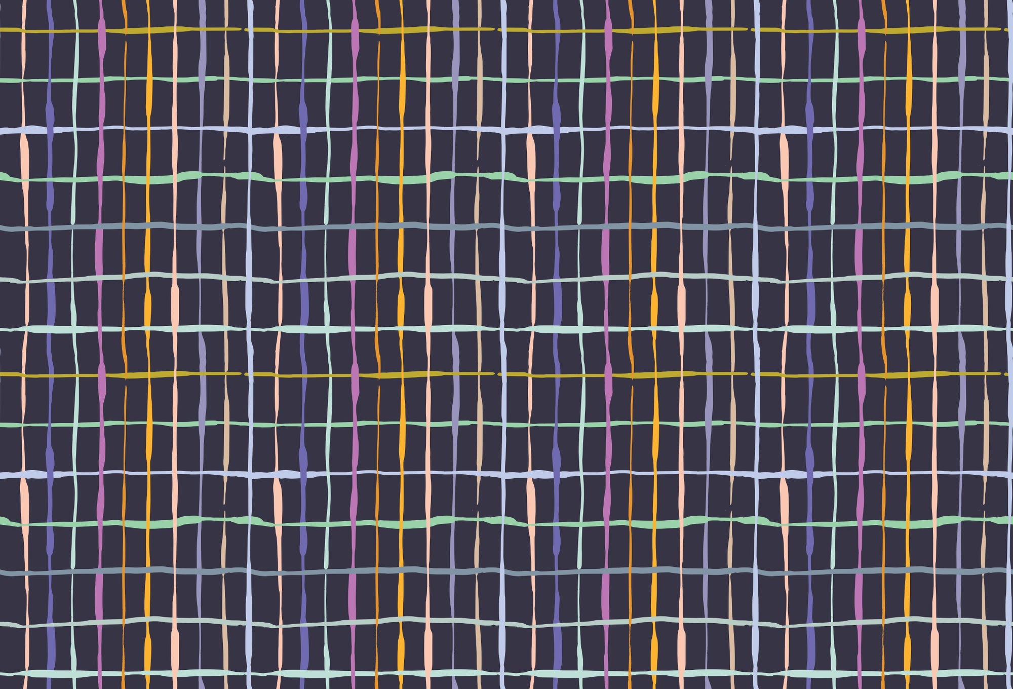 Colourful Bold Handdrawn Lines Wallpaper