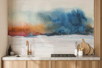 Acrylic Watercolor Flow Painting Wallpaper Mural - Giffywalls