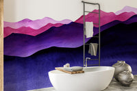 indigo color shades mountain wallpaper for walls