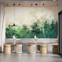 artistic forest design Stick on wallpaper