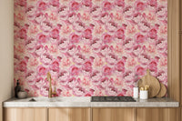 Blush Pink Watercolor Blossom Wallpaper