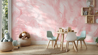 Soft feather wallpaper with pink hues