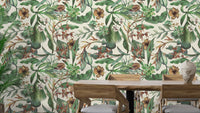 Vintage tropical seamless wallpaper art