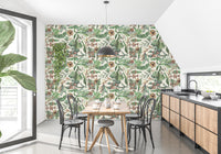 Classic tropical vintage wallpaper style