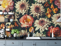 Vibrant wildflower removable wall art