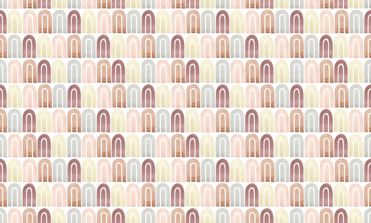 Boho Watercolor Peel And Stick Wallpaper in your room — zoomed