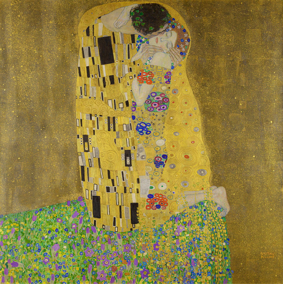 Gustav Klimt Kiss Wall Mural in your room