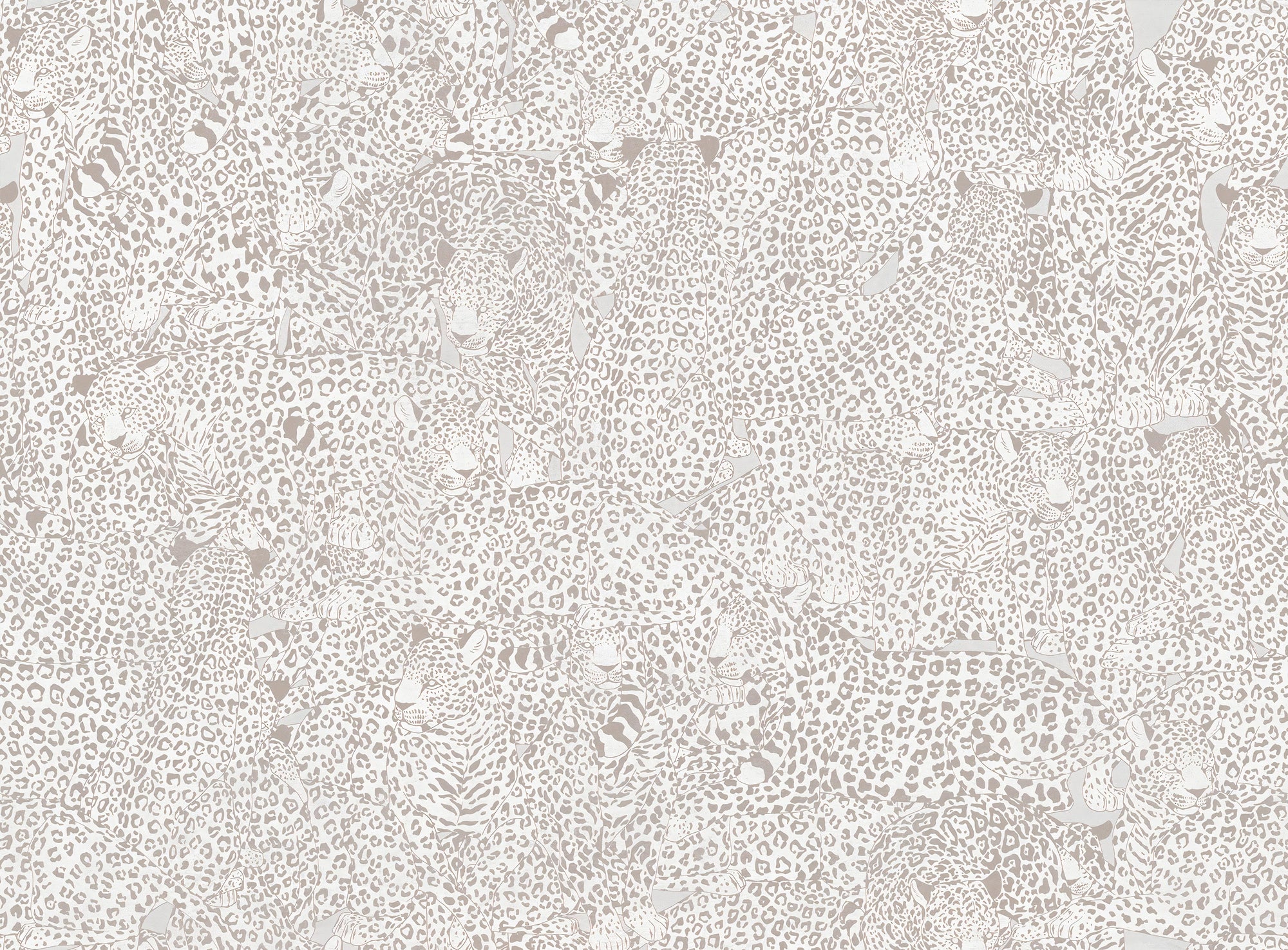 Beige Animal Print Wallpaper Mural