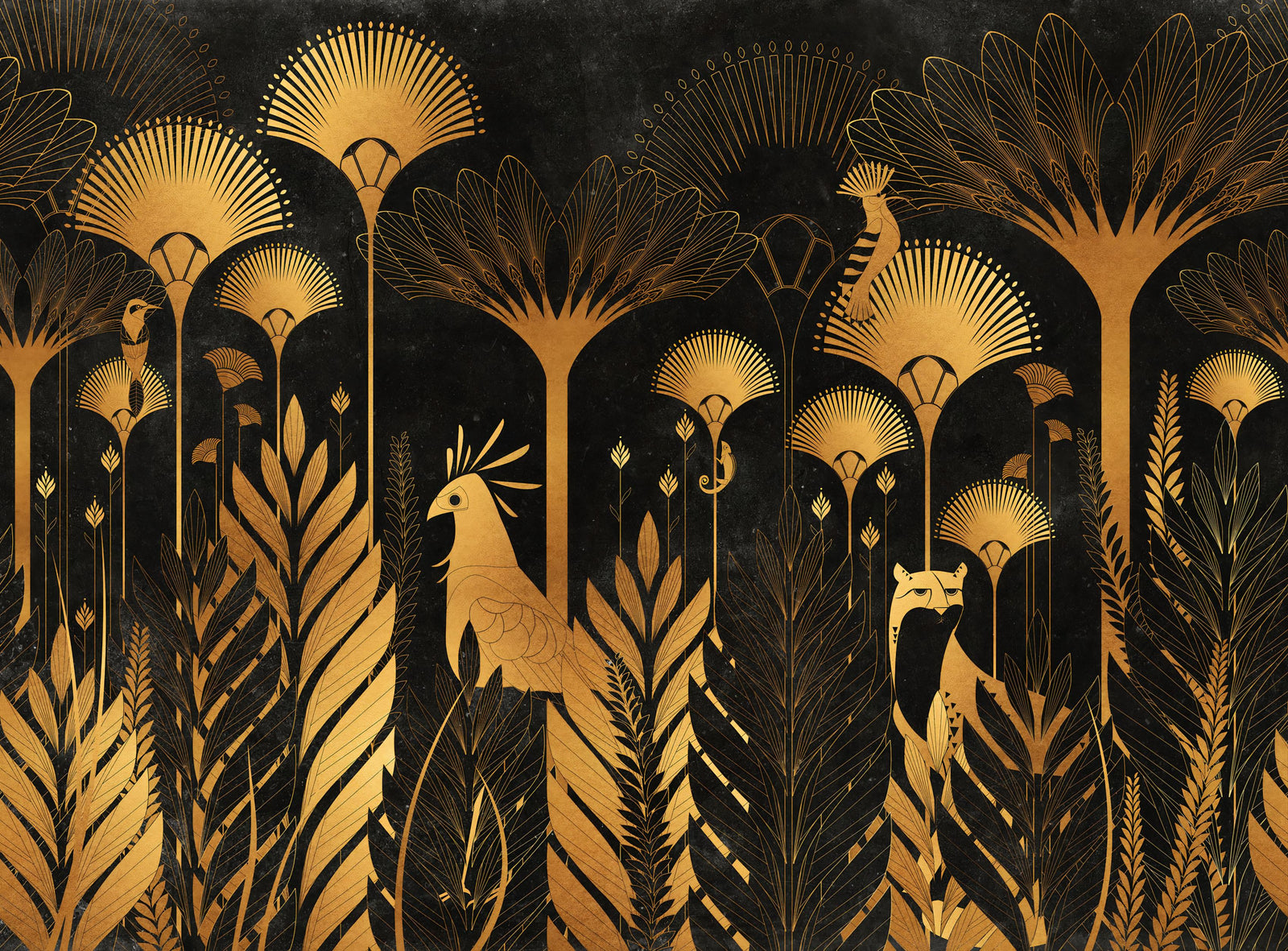 Luxurious Art Deco Jungle Wallpaper