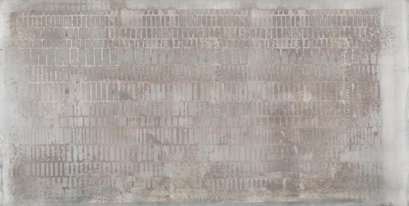 Concrete Textured Grid Pattern Wallpaper