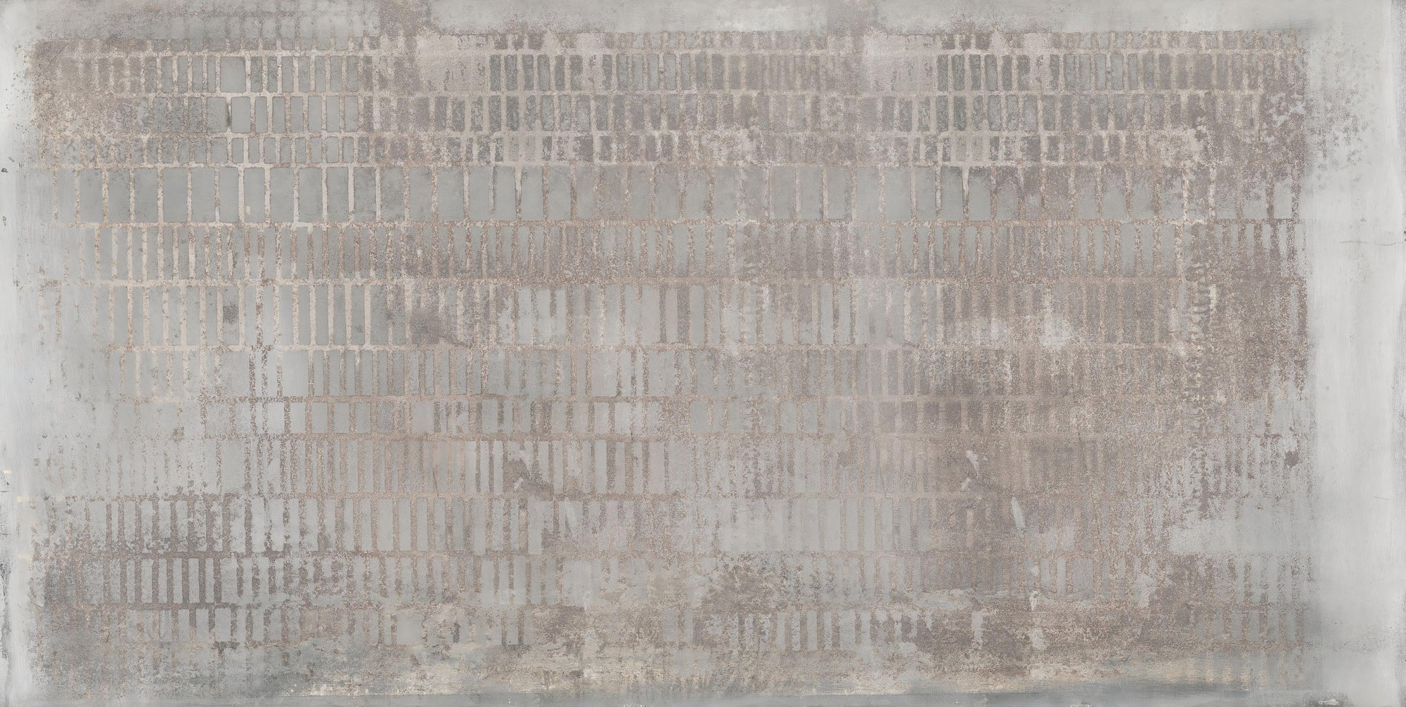 Concrete Textured Grid Pattern Wallpaper