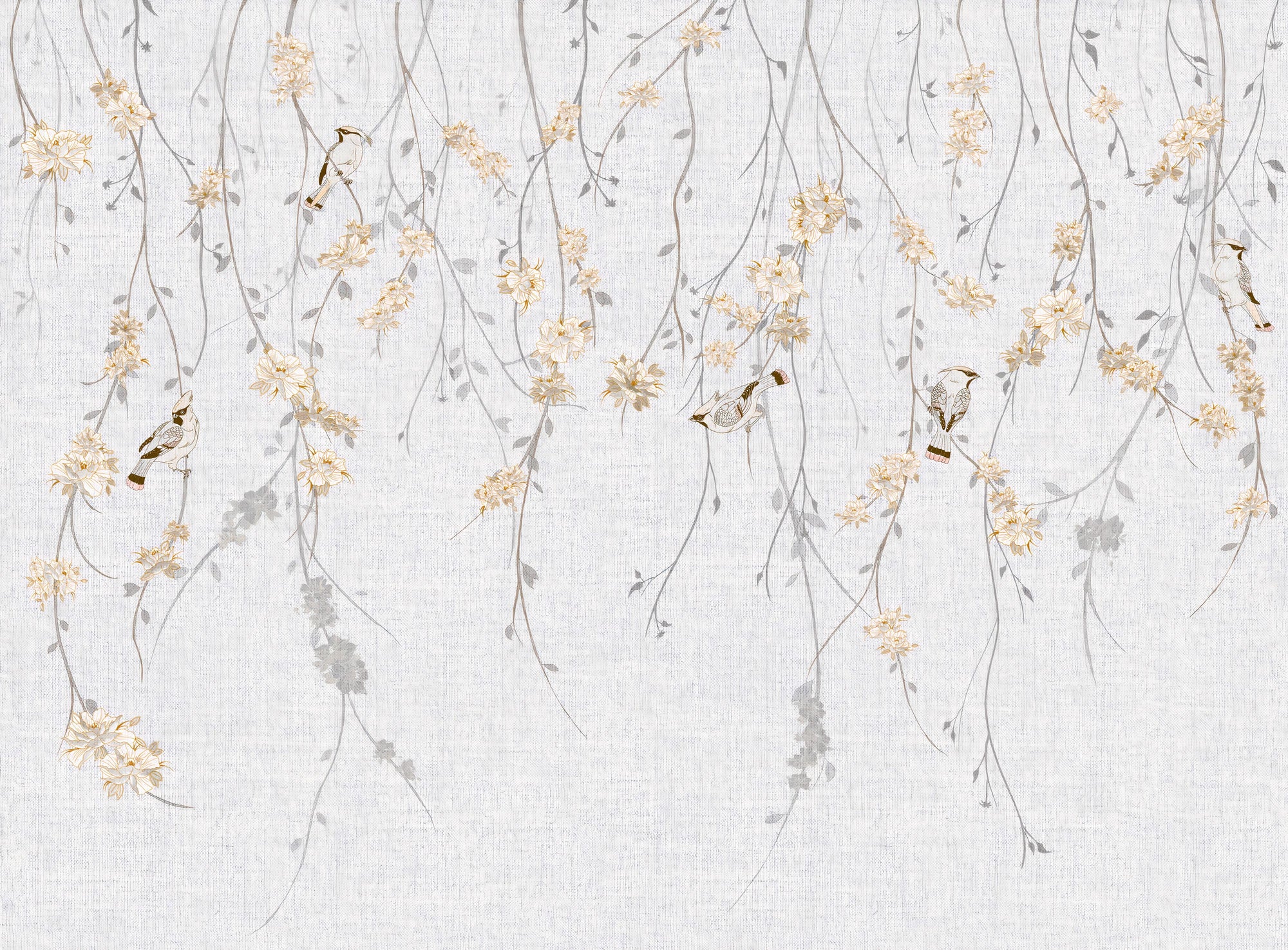 Hanging Floral Branches Wallpaper