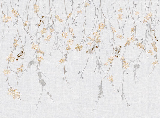 Hanging Floral Branches Wallpaper