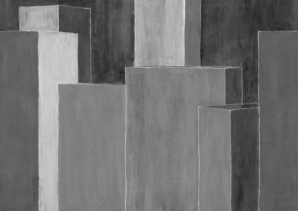 Abstract Gray Geometric Wallpaper in your room