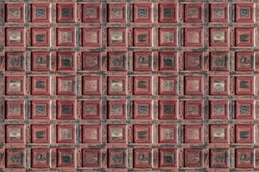 Rustic Distressed Red Wood Wallpaper