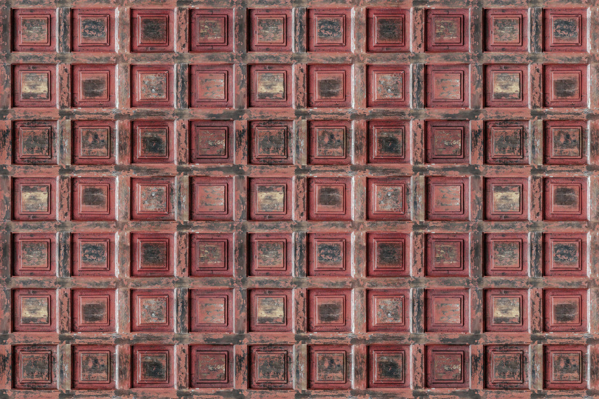Rustic Distressed Red Wood Wallpaper in your room