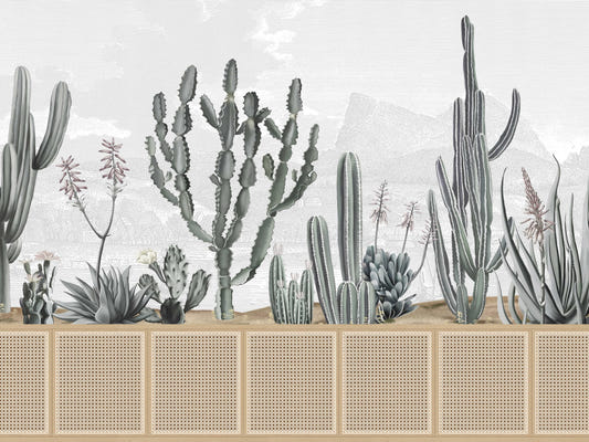 Boho Cactus Garden Wallpaper Mural