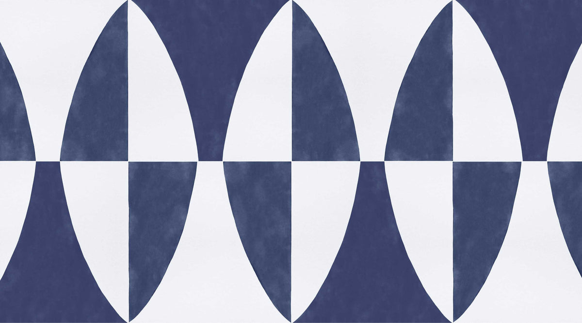 Navy Blue Geometric Pattern Wallpaper