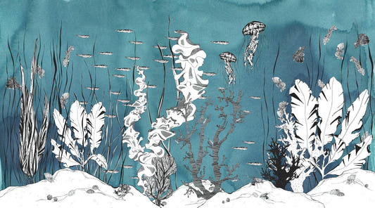Underwater Botanical Marine Wallpaper Mural