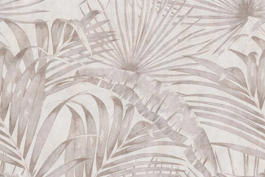 Vintage Neutral Palm Leaf Wallpaper